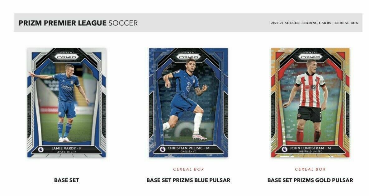 2020-21 Panini Prizm Premier League Soccer Factory Sealed Cereal Box