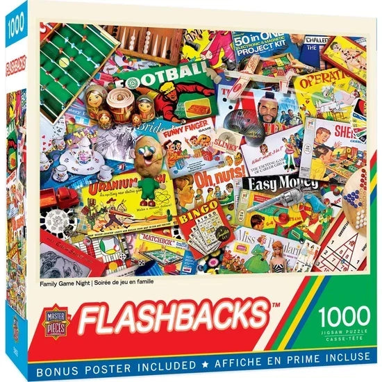 1000 Piece Jigsaw Puzzle - Flashbacks- Family Game Night | MasterPieces