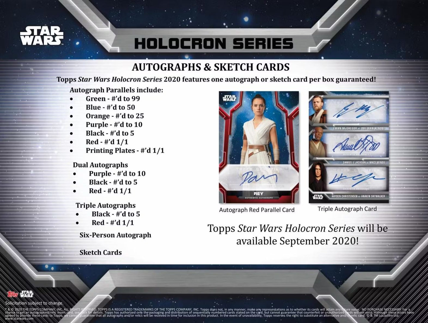 2020 Topps Star Wars Holocron Series Hobby Box