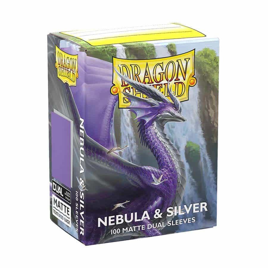 Dragon Shield Dual Matte Standard Sleeves - Nebula & Silver (100 Pack)