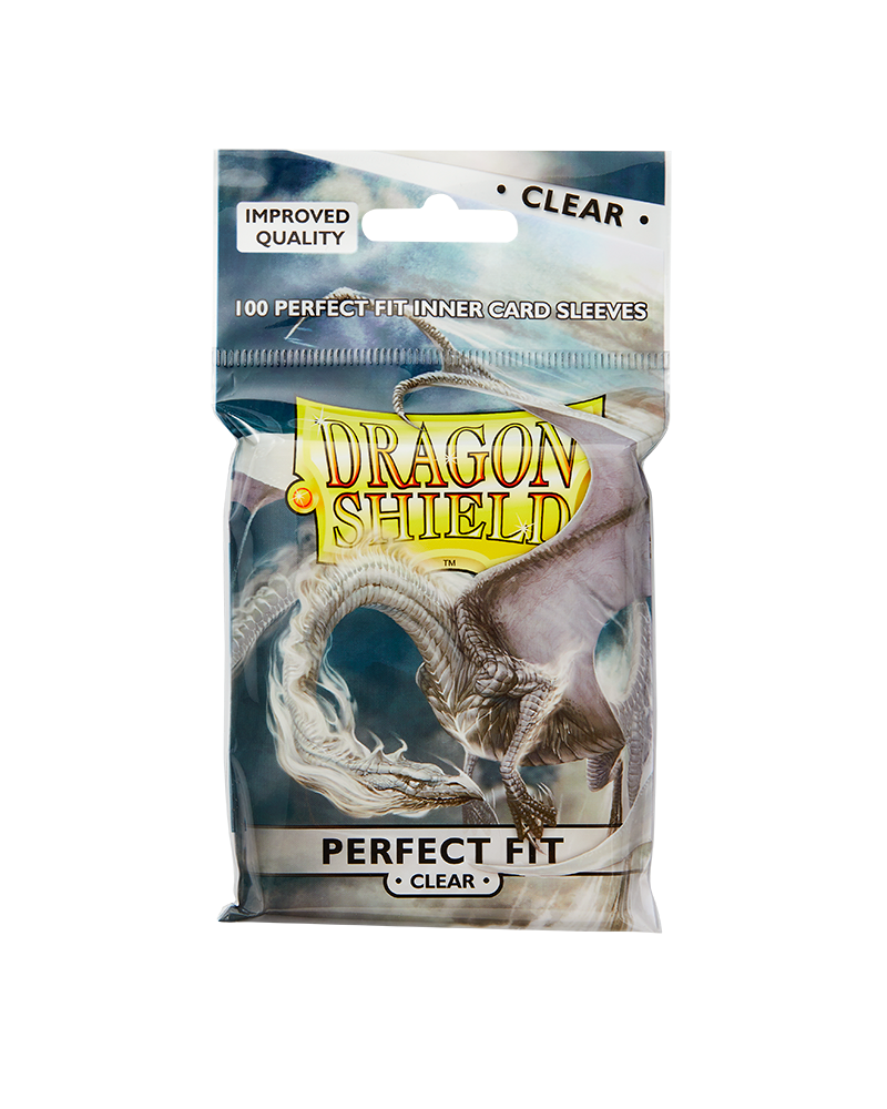 Clear 100Ct Pack - Perfect Fit Top Loaded Card Sleeves (Dragon Shield)