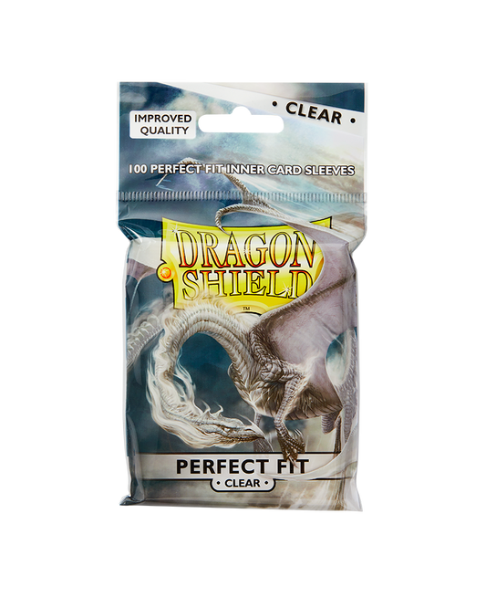 Clear 100Ct Pack - Perfect Fit Top Loaded Card Sleeves (Dragon Shield)